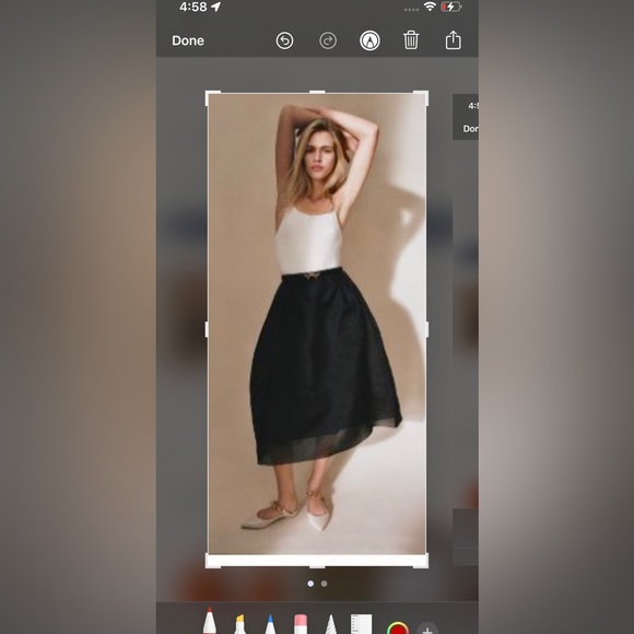 Anthropologie Dresses & Skirts - Anthropology Dress  Black organza full skirt and cream colored knit top